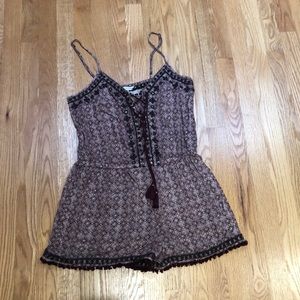 Maroon pattern romper from American Eagle :)